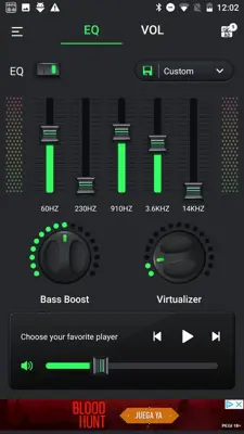 Equalizer & Bass Booster android App screenshot 1