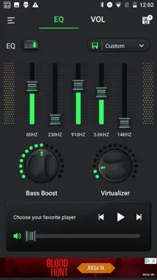 Equalizer & Bass Booster android App screenshot 2